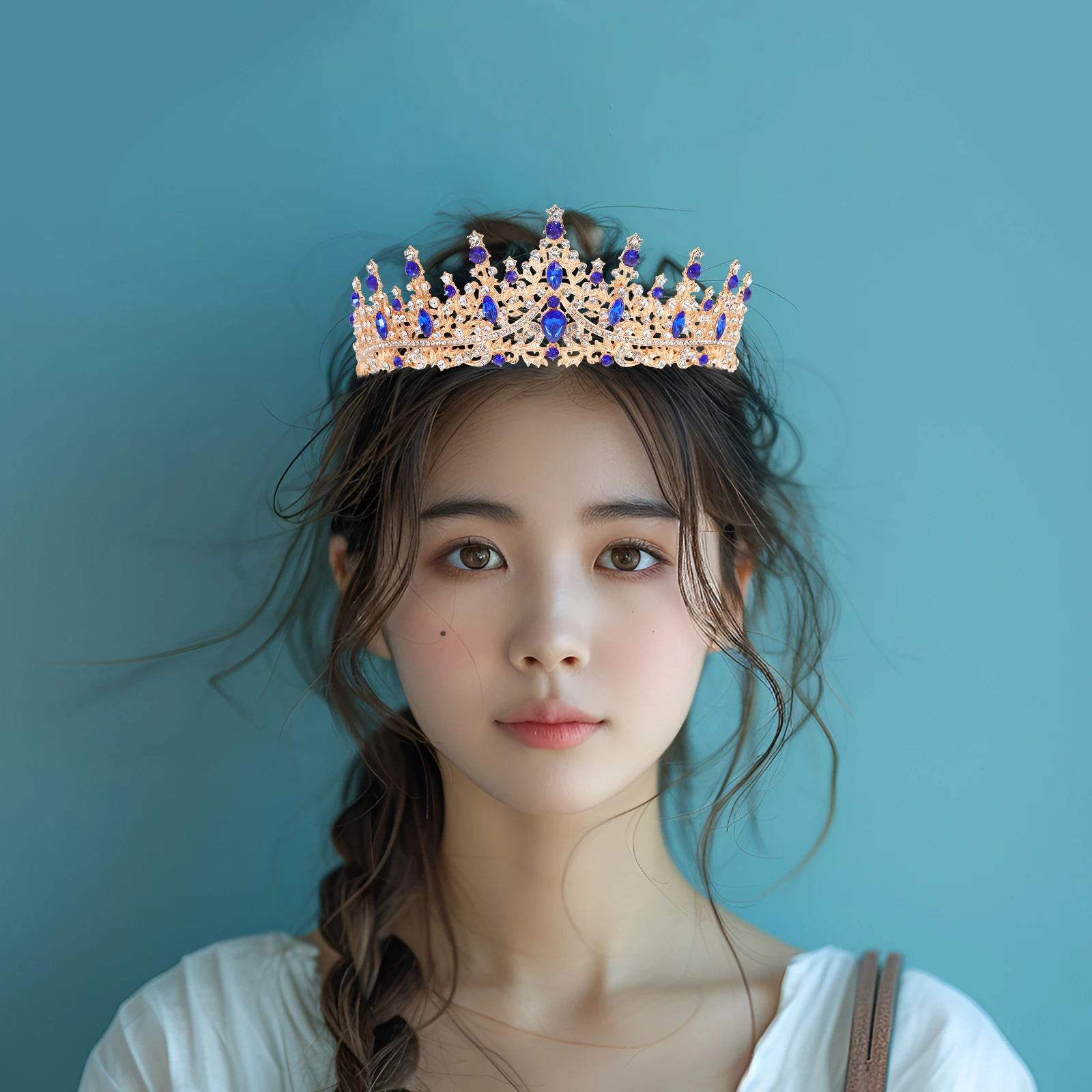 

Crown Hair Accessory Bridal Accessories Baroque Crystal Tiara Party Princess Zinc Alloy Bride Headband Queen Wedding