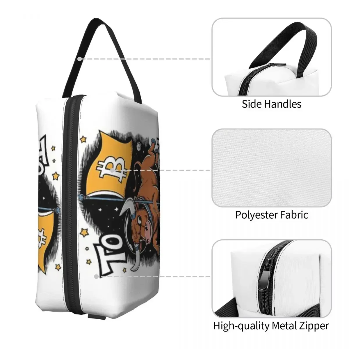 البوليستر رجال الأعمال المحمولة حقيبة التخزين النساء السفر حقيبة مستحضرات التجميل شنقا غسل الحقيبة #4