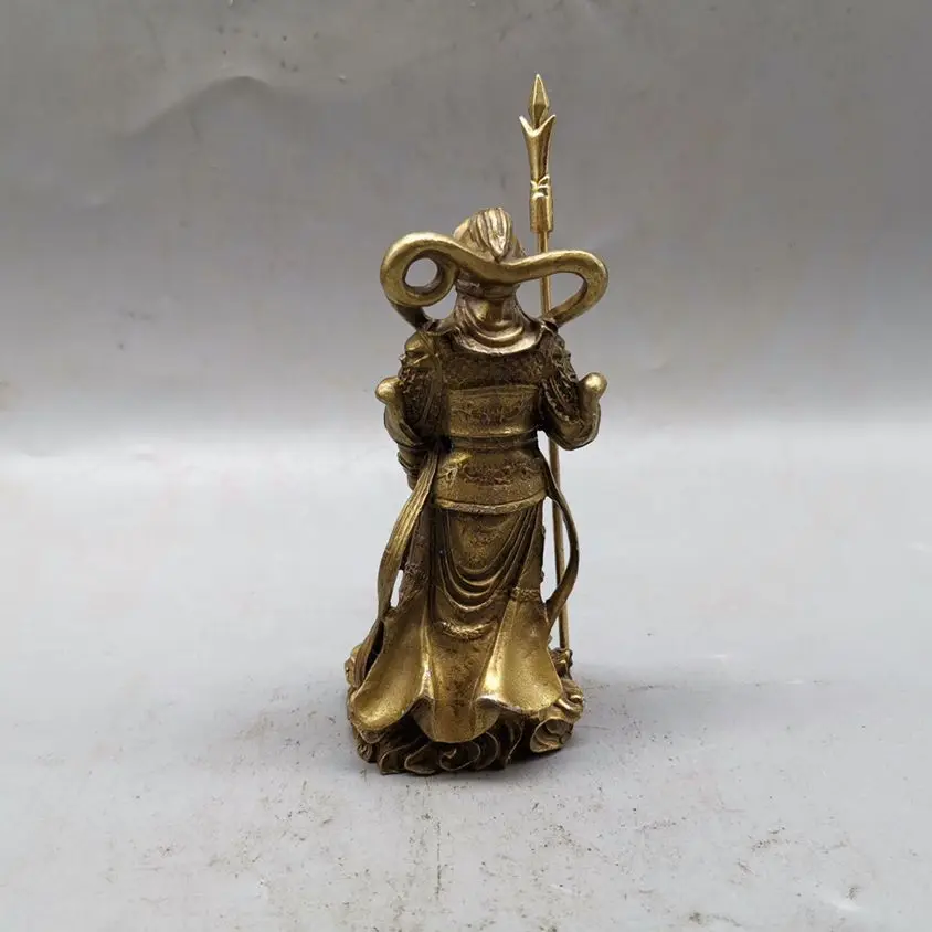 Alloy copper statue of Erlang God Yang Jian Erlang Junshen ornament Howling Dog bronze statue three-pointed two-edged knife copp