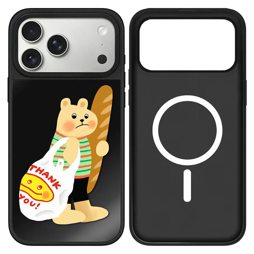 

Cartoon Shopping Animals Mirror / Acrylic Magnetic Case: Compatible with IPhone 17 16 15 14 13 12 Pro Max 17 Air