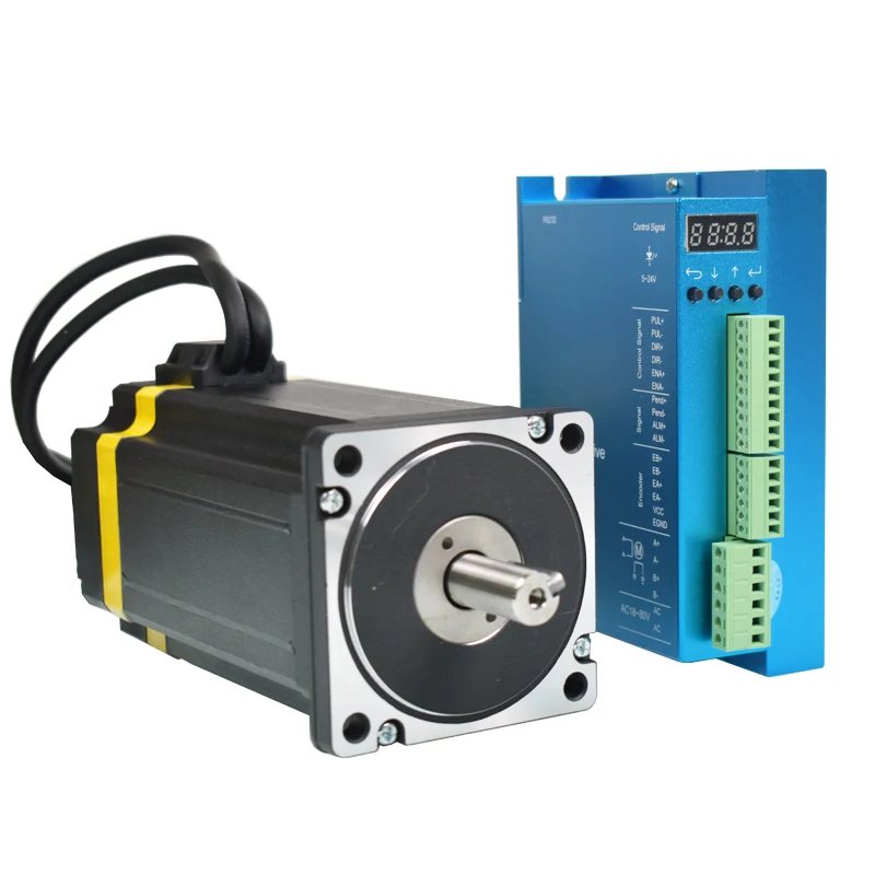 

The new 86 closed-loop stepper motor set is equipped with a digital display driver 865 with internal speed regulation