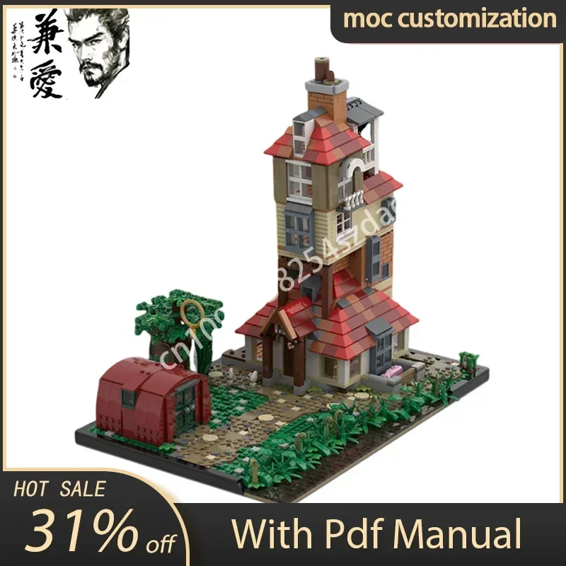 

1760pcs Moc Medieval The Burrow Scenery Modular Model Harry Building Blocks DIY Creative Assembly Educational Bricks Toys Gifts