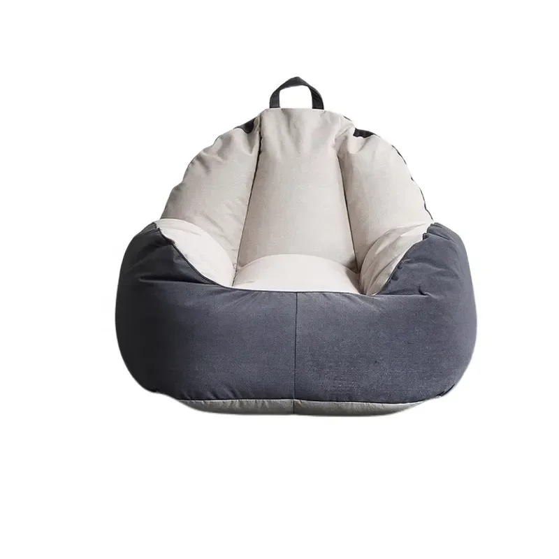 Modern Ergonomic Casual Fabric Bean Bag Chair High Comfort for Living Room Bedroom Game Room