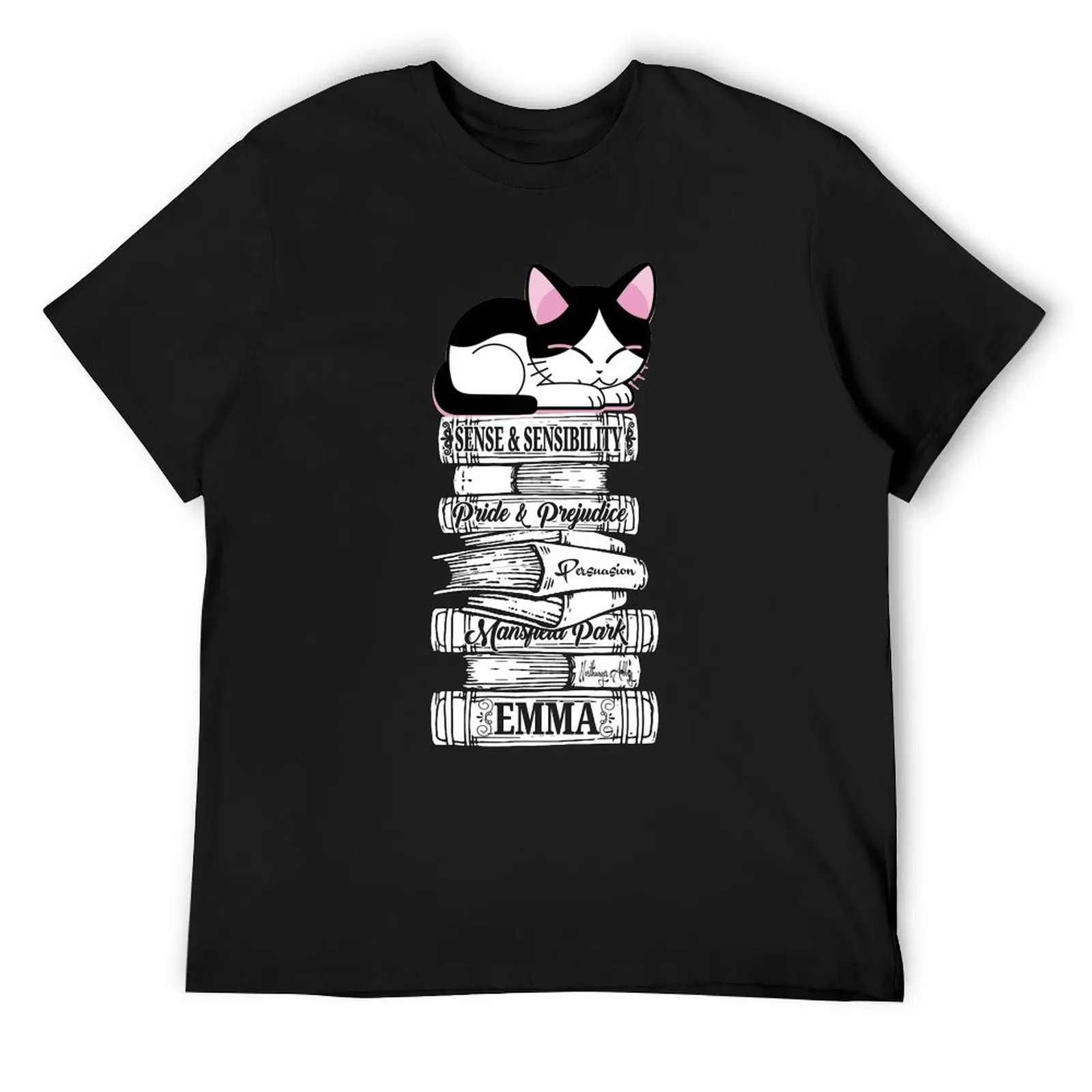 

Jane Austen Cat Kitten Book Club Mr. Darcy Fans Literary Quotes Gifts T-Shirt oversizeds mens t shirts