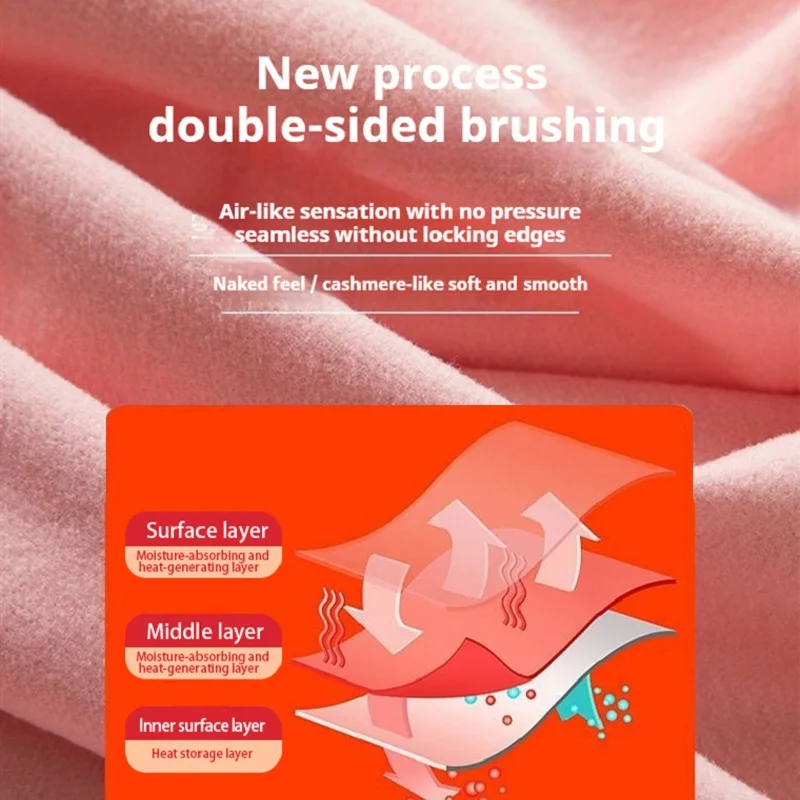 الخريف والشتاء المرأة الملابس الداخلية الحرارية الإناث طويلة الأكمام ملابس داخلية مريحة السيدات بلون سميكة الملابس #5