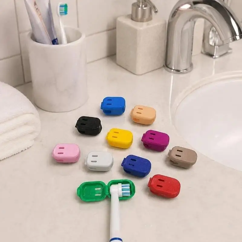 Electric Toothbrush Head Cover: Sonic Toothbrush Cap Travel Protector Plastic Brush Pod Protection Clip Case