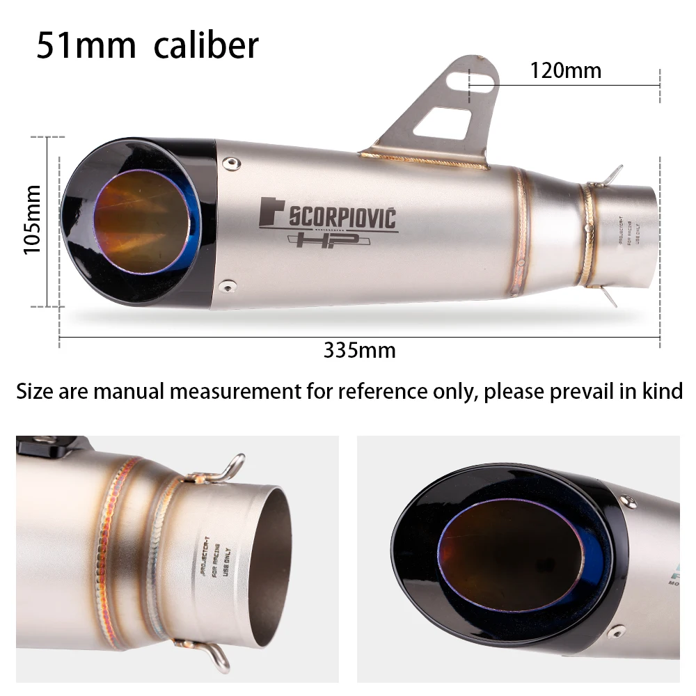 Progetto tubo di coda tubo di scarico in acciaio inox a due e tre strati tubo inclinato scarico moto tubo di scarico posteriore con silenziatore