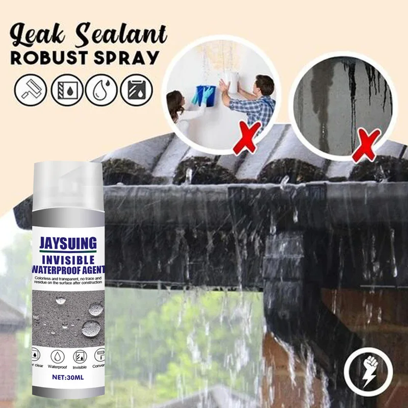 Super Strong Bonding Spray Anti-Leaking Sealant Agent Multi-use Invisible Waterproofing Agent Leak Trapping Repair Glue 30ml