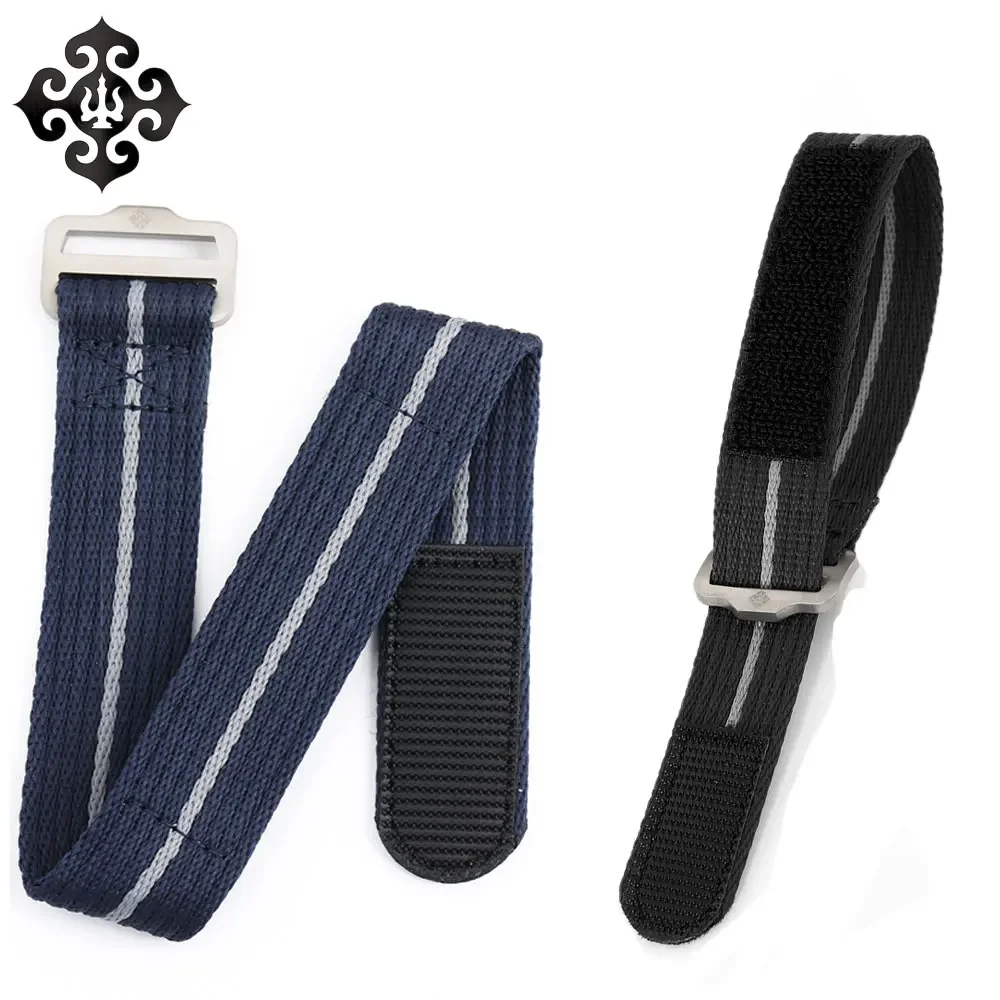 IXDAO حزام ساعة نايلون عالي الجودة 21 ملم حزام ساعة من التيتانيوم بإبزيم بديل وإكسسوارات الساعة