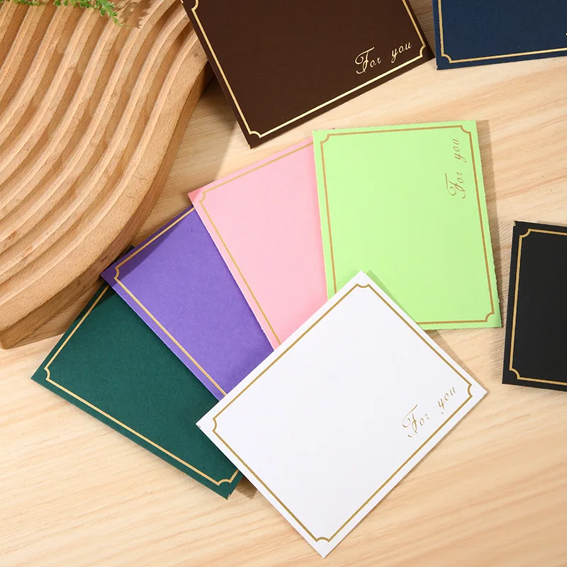 50pcs Gilding Envelopes Bag Wedding Small Business Supplies DIY Postcard 150g Paper Invitations Storage Packaging Stationery