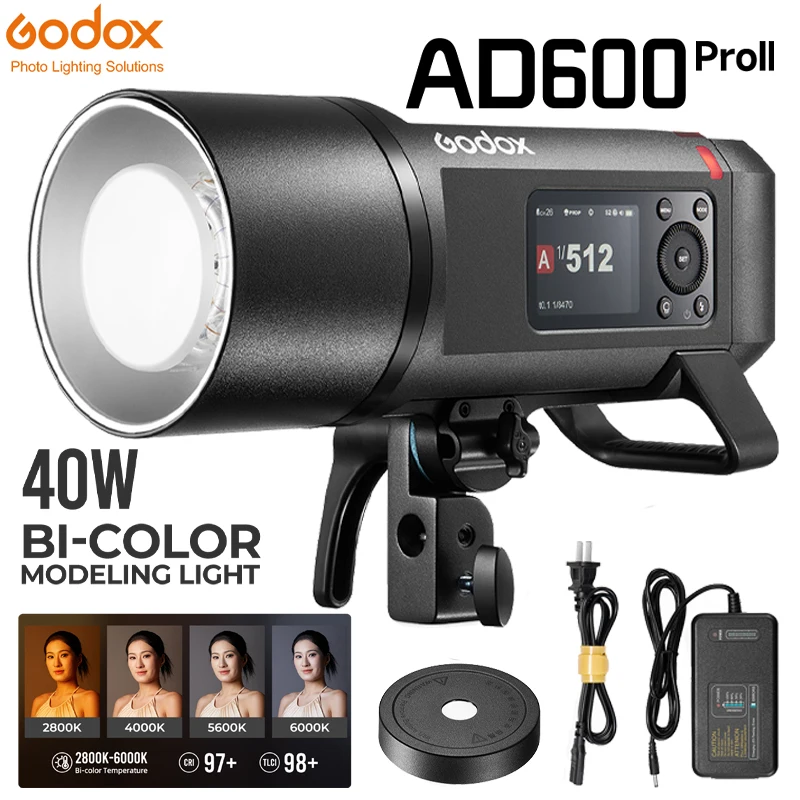 

GODOX AD600PROII 600W All-in-One Outdoor Flash TTL HSS Built-in Li-on Battery 2.4G Wireless X System Strobe Light AD600PRO II