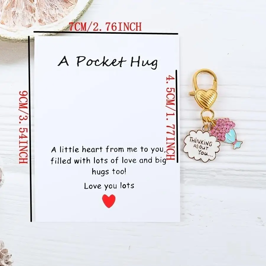 1/5/10/20/50/100pcs 6 exquisite bouquet keychains, mini charms with delicate inscriptions, perfect for best friends, significant