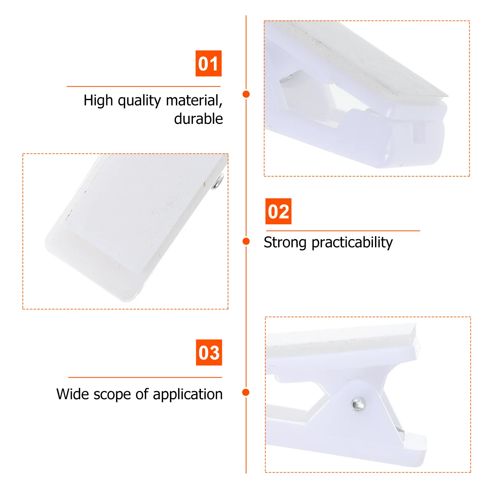 

25Pcs Badge Clips Plastic Clips for Identification Cards Work Badge Clamps Certificate Fixing Card Fixing Tool