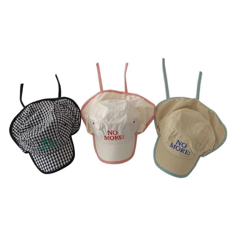 Kids Summer Hat Fast-Dry Protection Visor-Hat Neck Flap Hat Baby Accessories