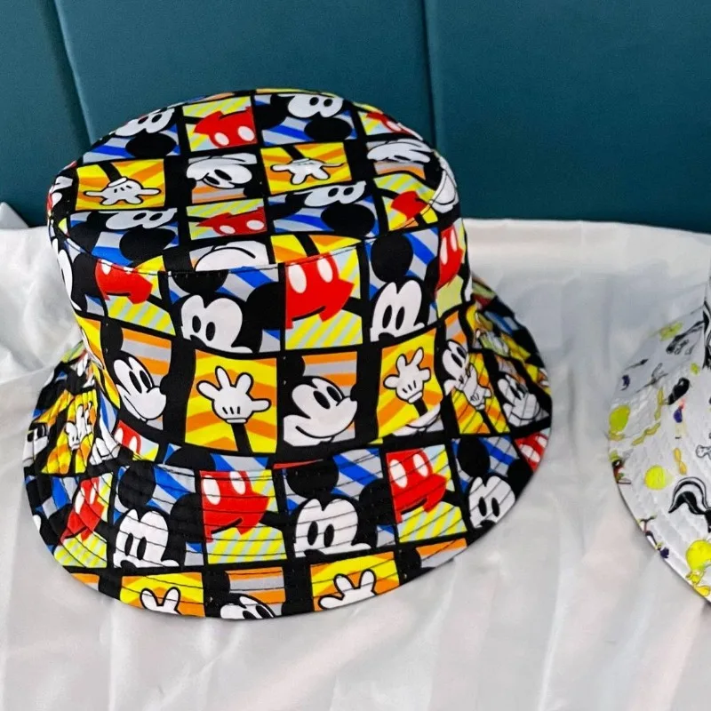 Disney Mickey Mouse Bucket Hat Anime Men Women Hip Hop Sun Visors Cap Cartoon Travel Hats Cute Fashion Bob Sunbonnet Casual Caps