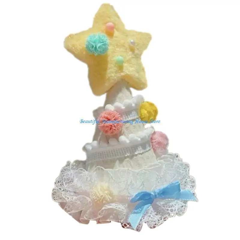 E56A Lovely Star Bowknot Hairhoop Decorative Headwear Hair Clip For Children Adult