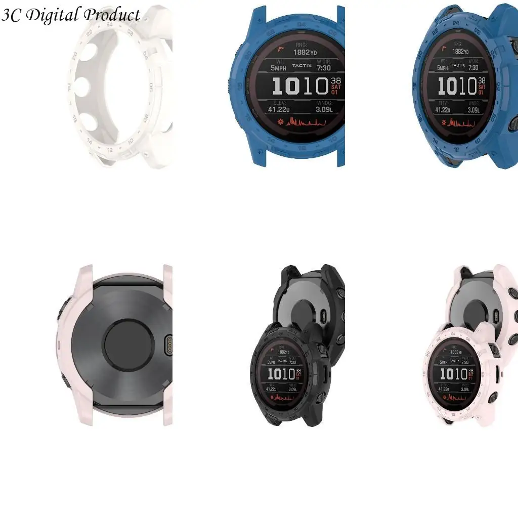 Защитный корпус Watchcase для Tactix 7 AMOLED Full Cover Silicone Protector Q84A