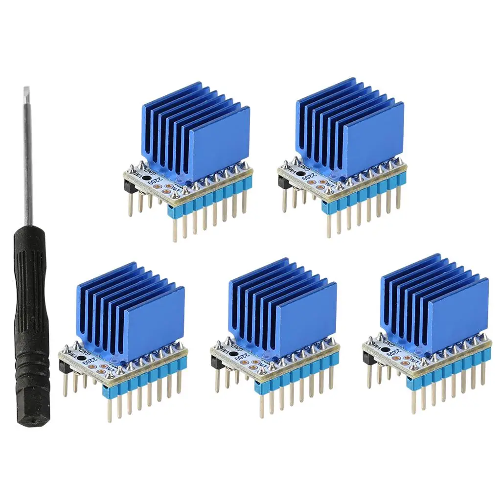 5pcs V2.0 Stepper Driver Kits with Heat Sink & Screwdriver High Subdivision