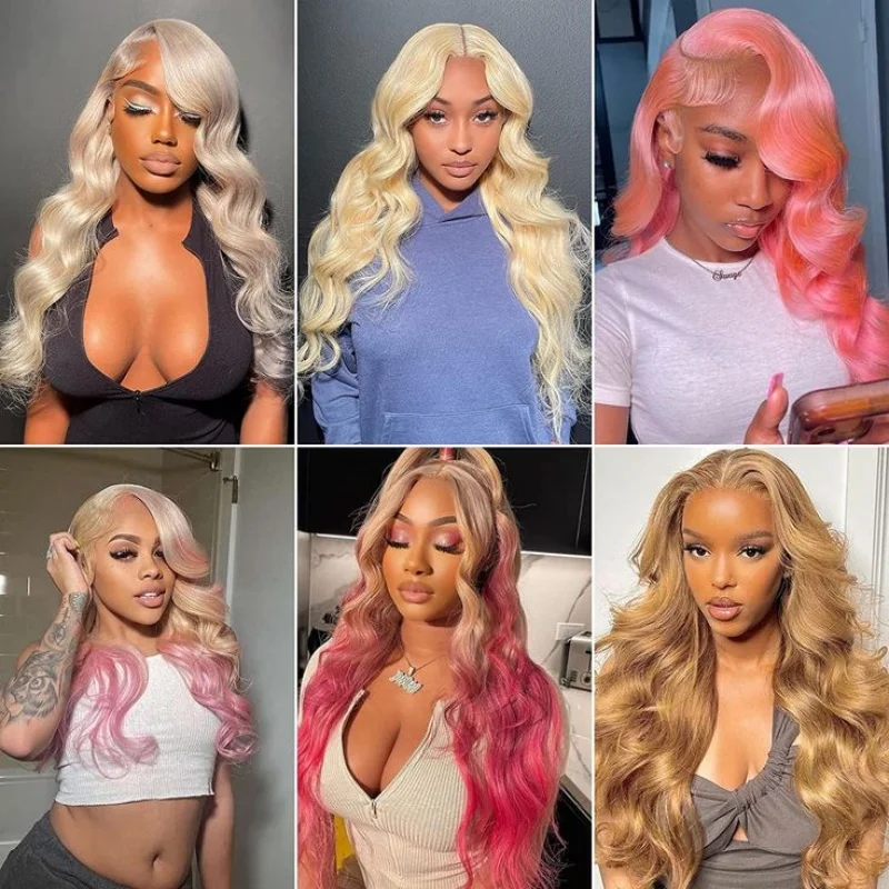 1/3/4 Bundles Body Wave 613 Blonde Human Hair Brazilian Weaves 100% Human Hair 10-30 Inch Colored Hair Extensions Double Weft