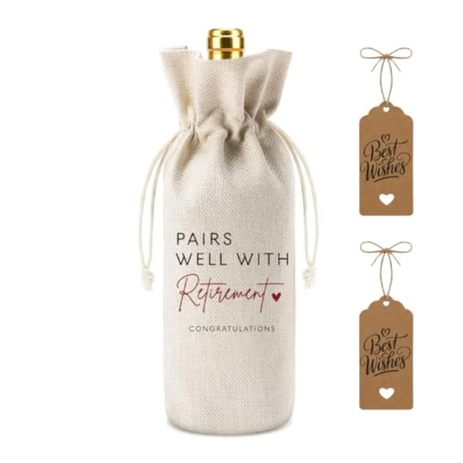 

1Pcs Wine Bag Gifts for Women Men Pairs Well With Wine Bag Farewell Gifts for Coworkers Going Away Gift for Friends Boss