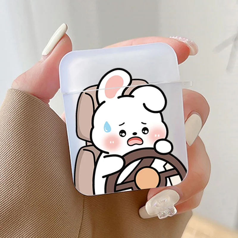 Engraçado gato dos desenhos animados emparelhado casal caso do fone de ouvido para airpods pro 3 4 capa protetora escudo silicone para airpod 1 2 fundas air pod