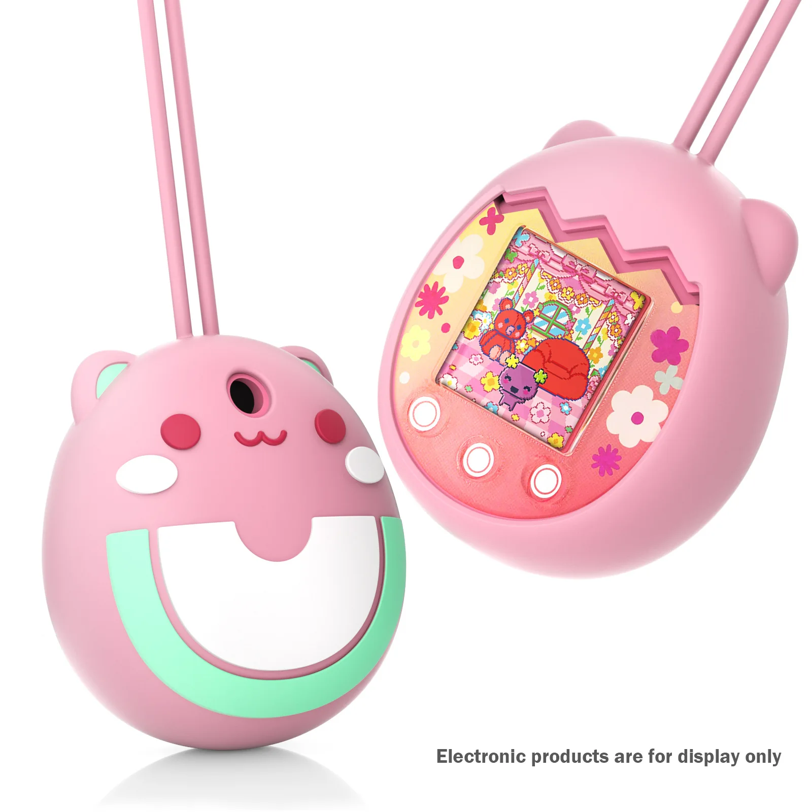 Silicone capa protetora adequado para tamagotchi, urso bonito, pet eletrônico, máquina de jogo, tamagotchi pix