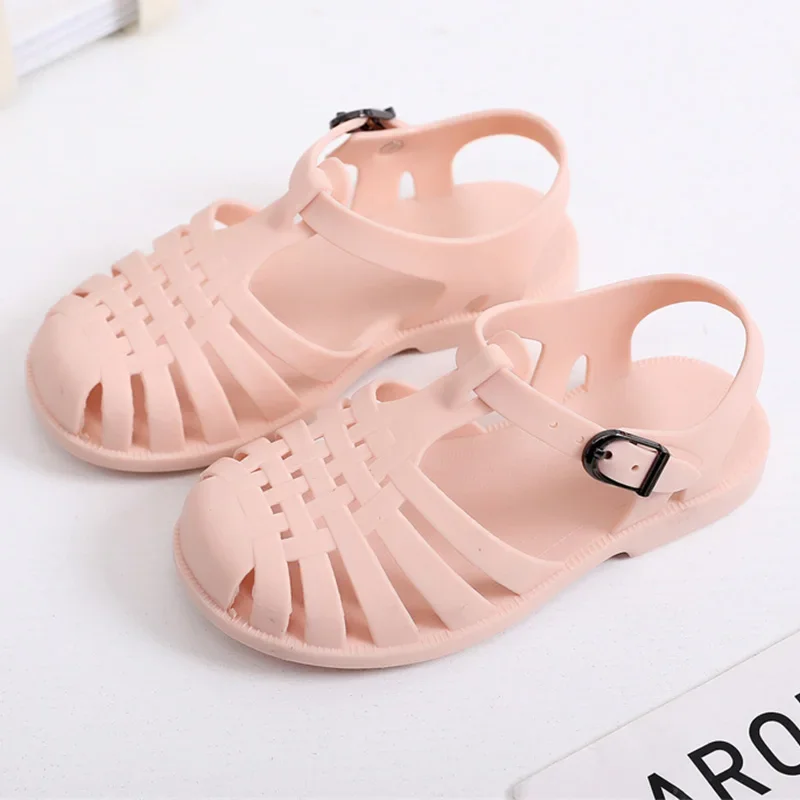 Sandalia Child Beach Shoes for Sea Summer Girls Gladiator Sandals Baby Soft Non-slip Princess Jelly Shoes Boy Roman Flip-flops