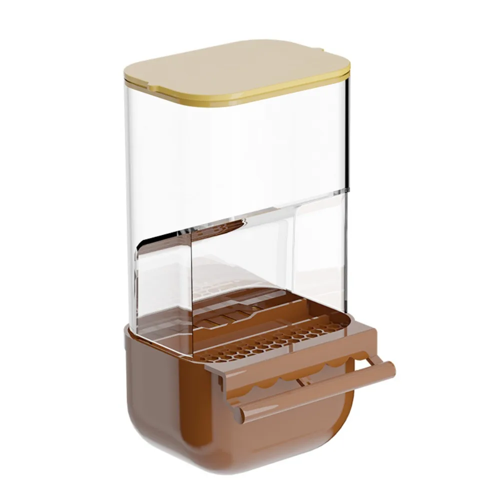

New Automatic Parrot Feeder Large Capacity Transparent Food Container Anti-Spill Cage Mount Bird Feeding Tool Pet Supplies