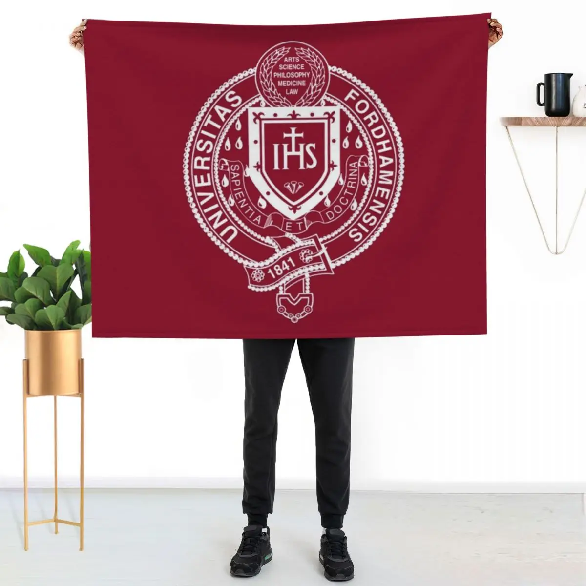 Fordham University Throw Blanket Beach Nap Sofa Extra Large Throw Moving for winter Blankets