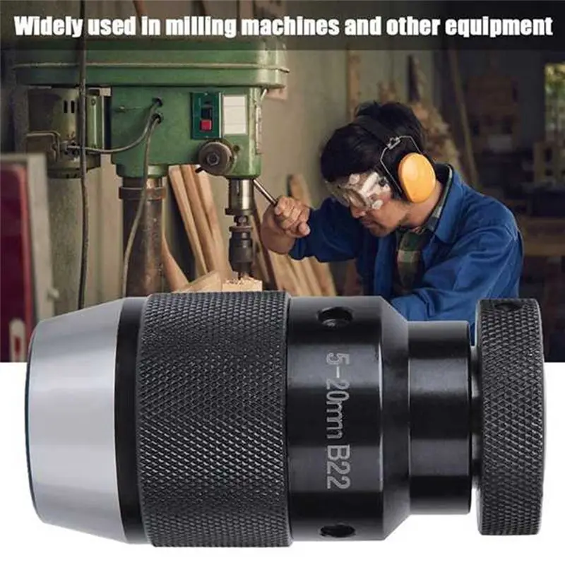 Top Sale Drill Chuck 5-20mm B22 Self-Locking Drill Chuck High Milling Machine Automatic Tightening Lathe