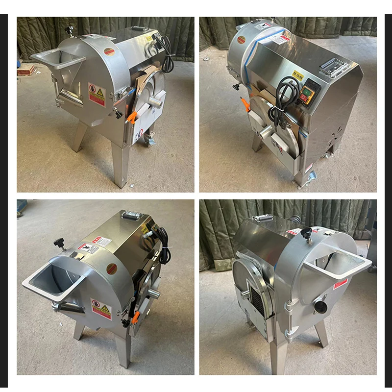 آلة تقطيع الخضروات الصناعية الصغيرة آلة معالجة آلة تقطيع الخضروات 350 كجم / ساعة