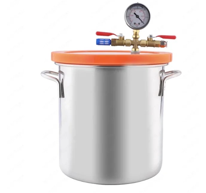 Stainless Steel Vacuum Pump Defoaming Bucket  AB Glue Epoxy Resin Silicone Gypsum Vacuum Degassing Chamber Defoaming Bar