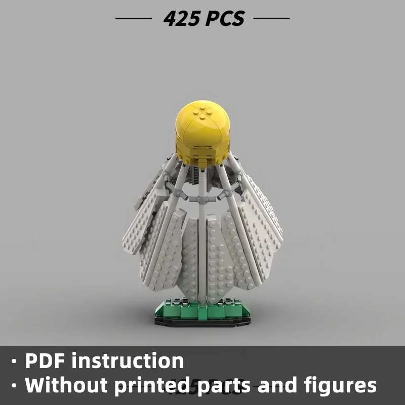 A Giant Shuttlecock MOC Sports Badminton Shuttlecock Model Building Blocks Creative Desktop Display Bricks Set