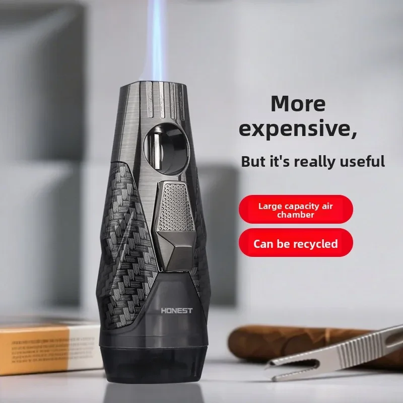 HONEST New Wind‑proof Creative Durable Metal Refillable Lighter, Special Igniter for Cigars Lighters Smoking