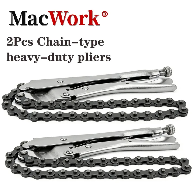 

2PC 9 inch Chain Pliers Adjustable Clamp Pipes With Strong Pliers Toughbuilt Multitool Hand Tool Mechanical Deformation Plamping