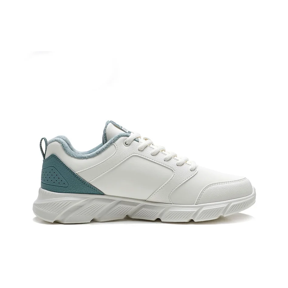XTEP Waterproof Fleece Lined Leather Upper Athletic Shoes Insulated Shoes Men's Sail White/Cat Eye Gray 876419110026-1/
