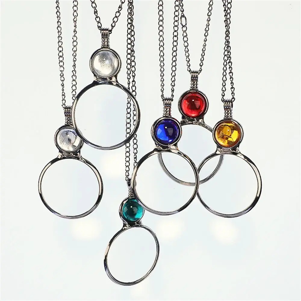 Alloy Multipurpose Multi-color optional 6x magnification Pendant Monolithic eyepiece Magnifying glass necklace Magnifier