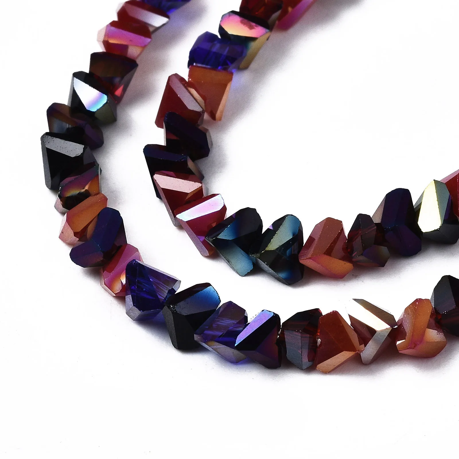 Triangle Electroplate Glass Beads Strands Mixed Color Loose Beads for Bracelet Necklace Diy Jewelry Accessories Making 13.39''