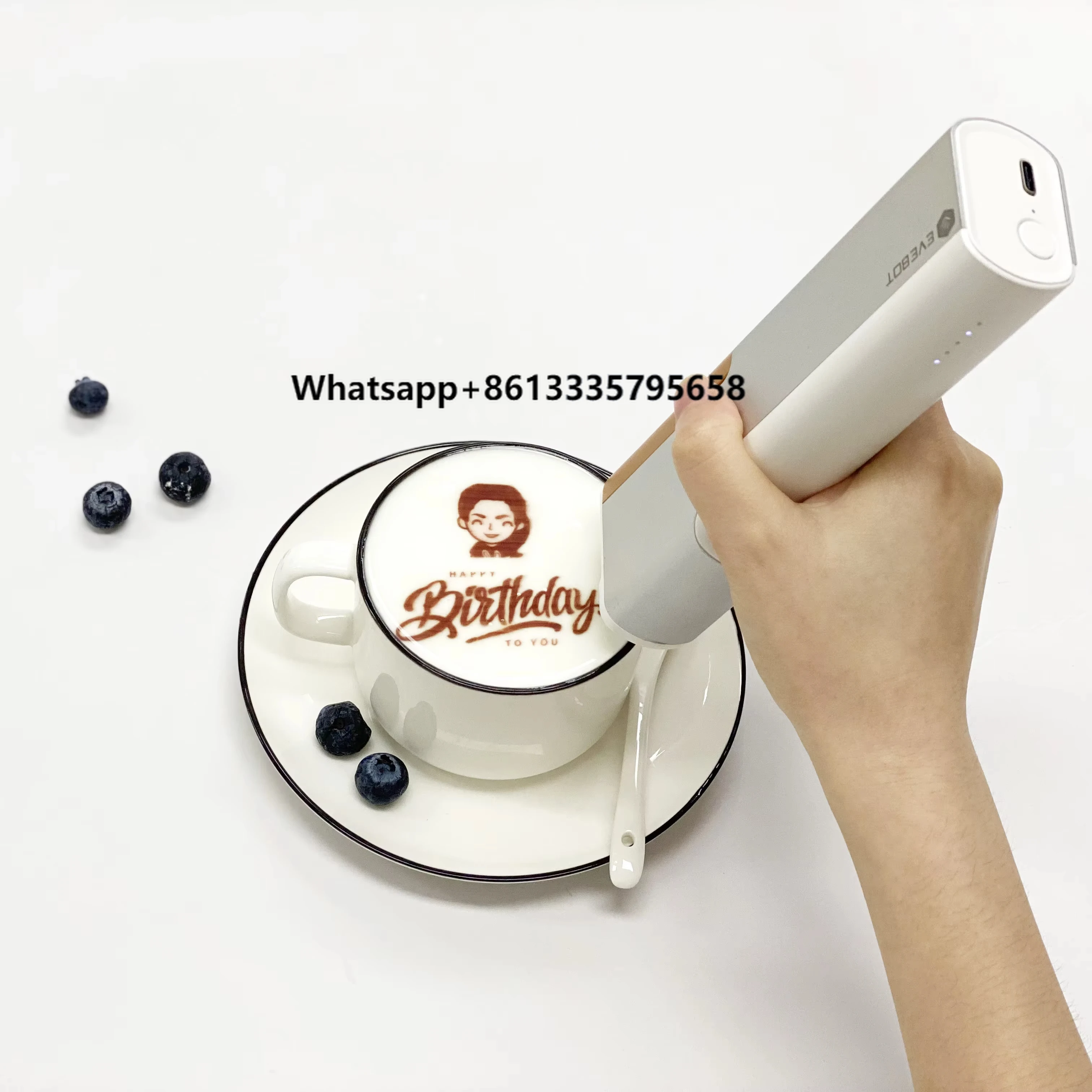 

Portable Inkjet Printer for Personalized Macarons and Coffee