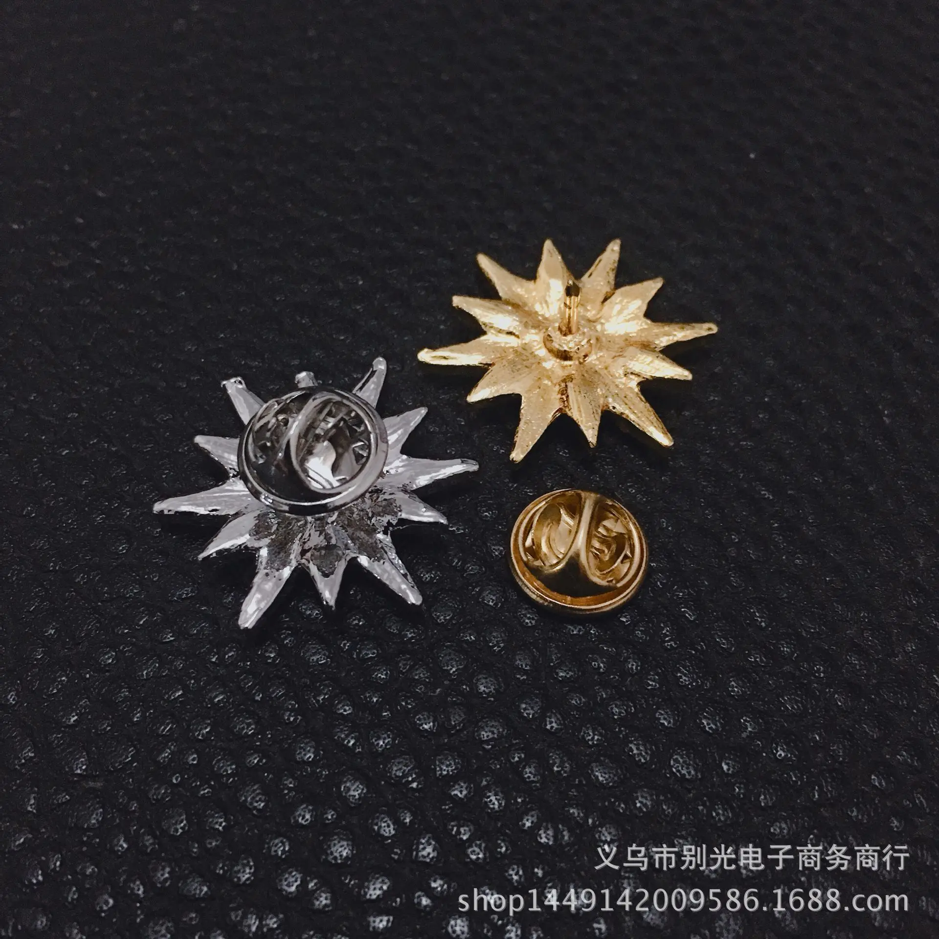 New women's Clothing Collar Pin Buckle, Anti Glare Fixed Decoration, Rhinestone Six Pointed Star Brooch