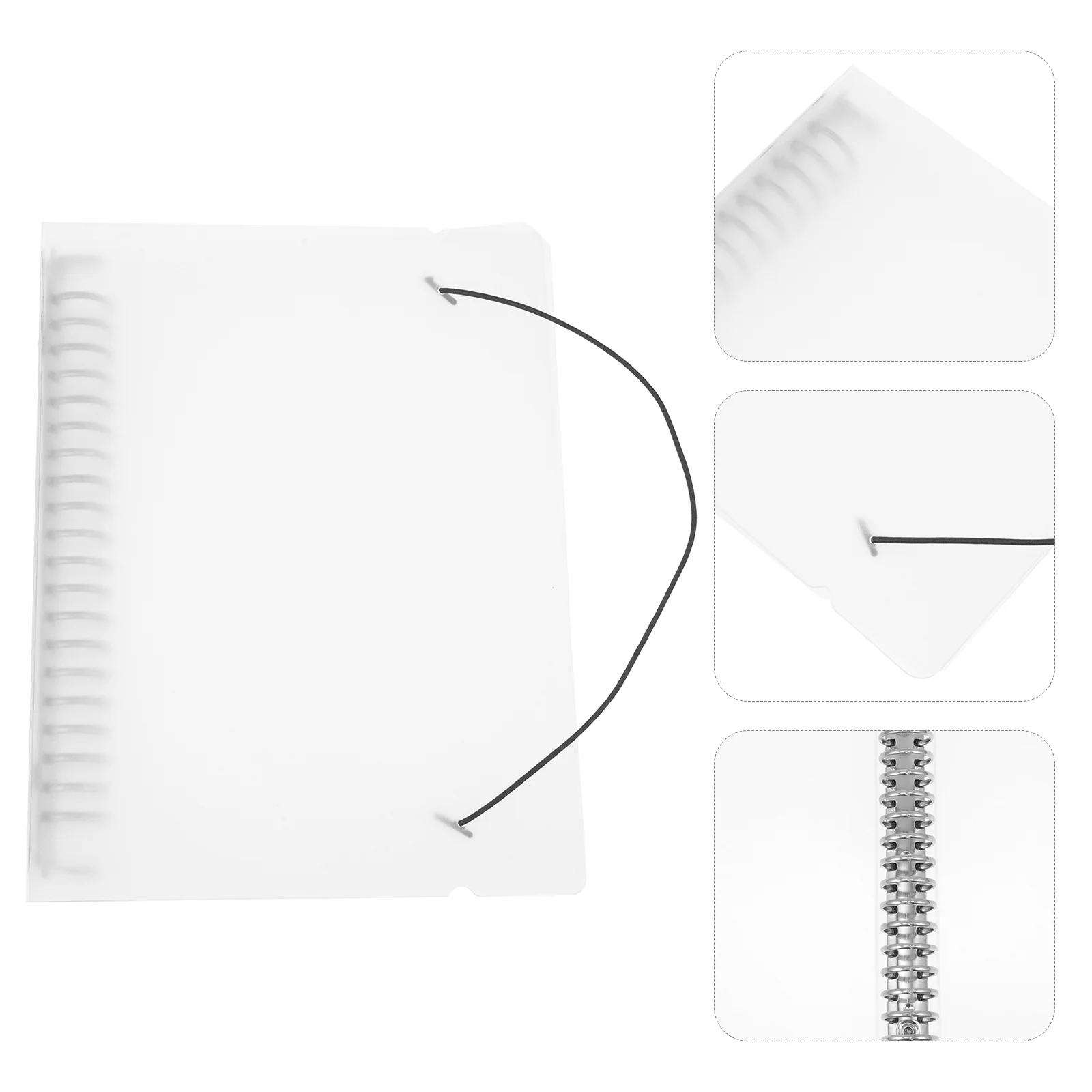 สมุดบันทึกแบบเติมได้ ปกแฟ้มใส ปกสมุดบันทึก วัสดุ PP พื้นผิวเรียบ ใช้งานได้ยาวนาน