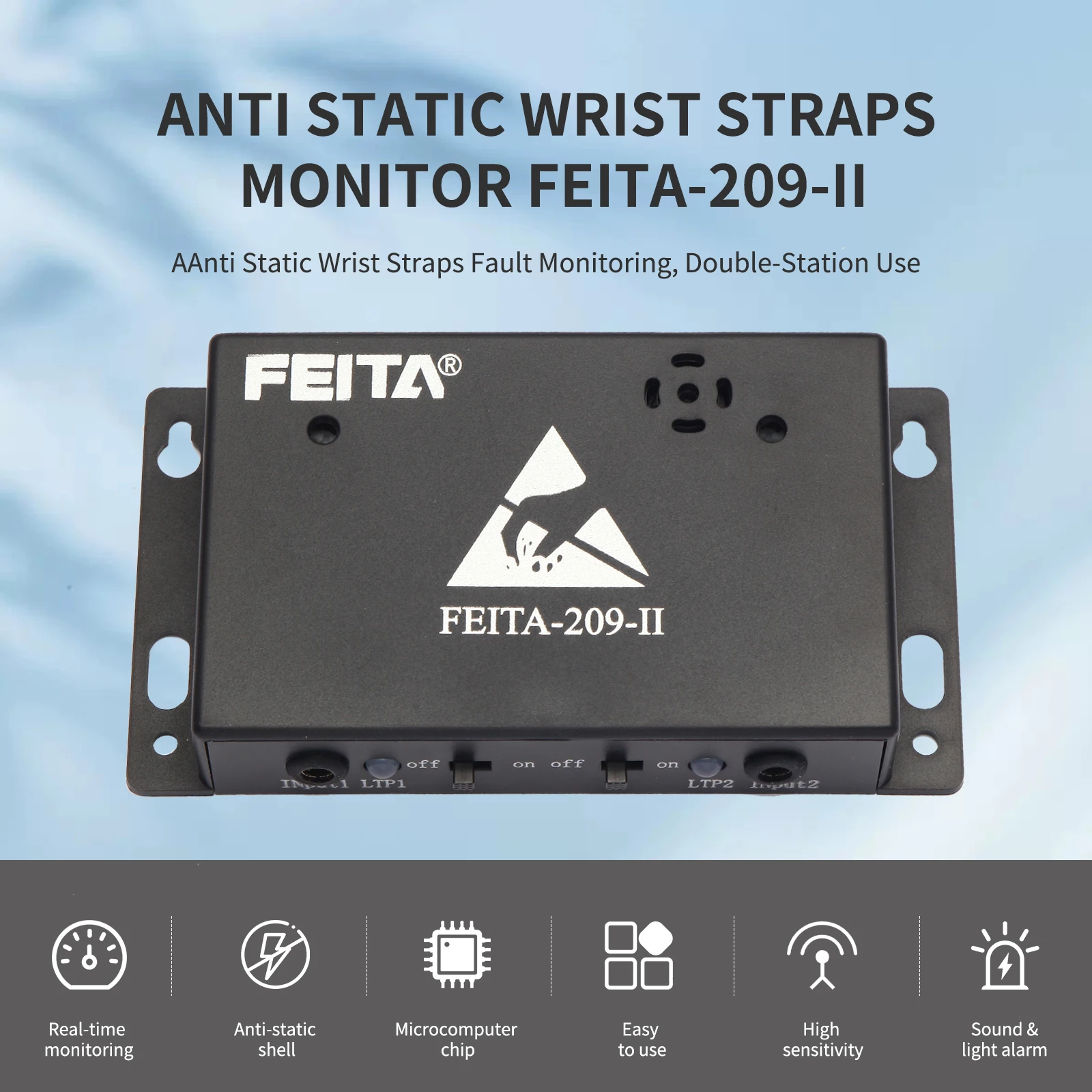 Anti Static Wrist Strap Online Monitor Anti-Static Wristband Alarm Grounding Work Status Instrument ESD Wrist Strap Testers