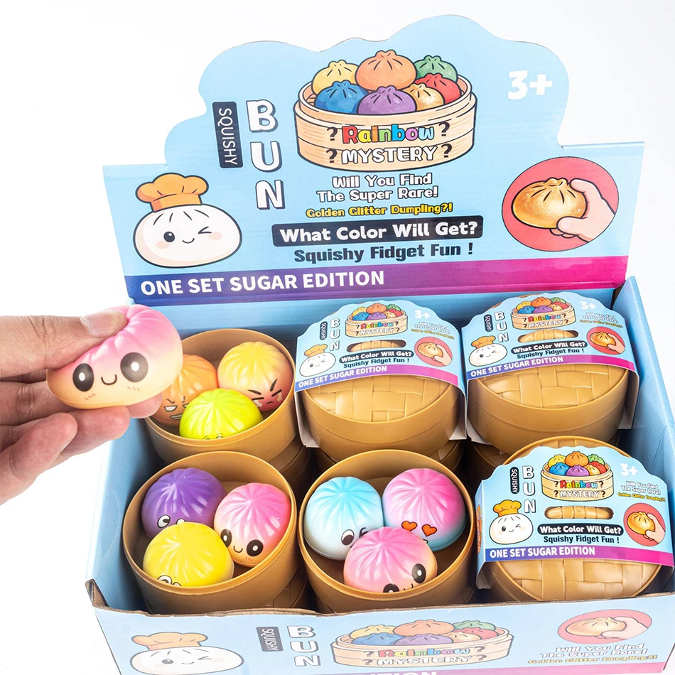 Premium Simulation Dumpling Soft Colorful Stress Relief Toy, Anti-Anxiety Fidget Gift for Adults to Relieve ADHD & Pressure
