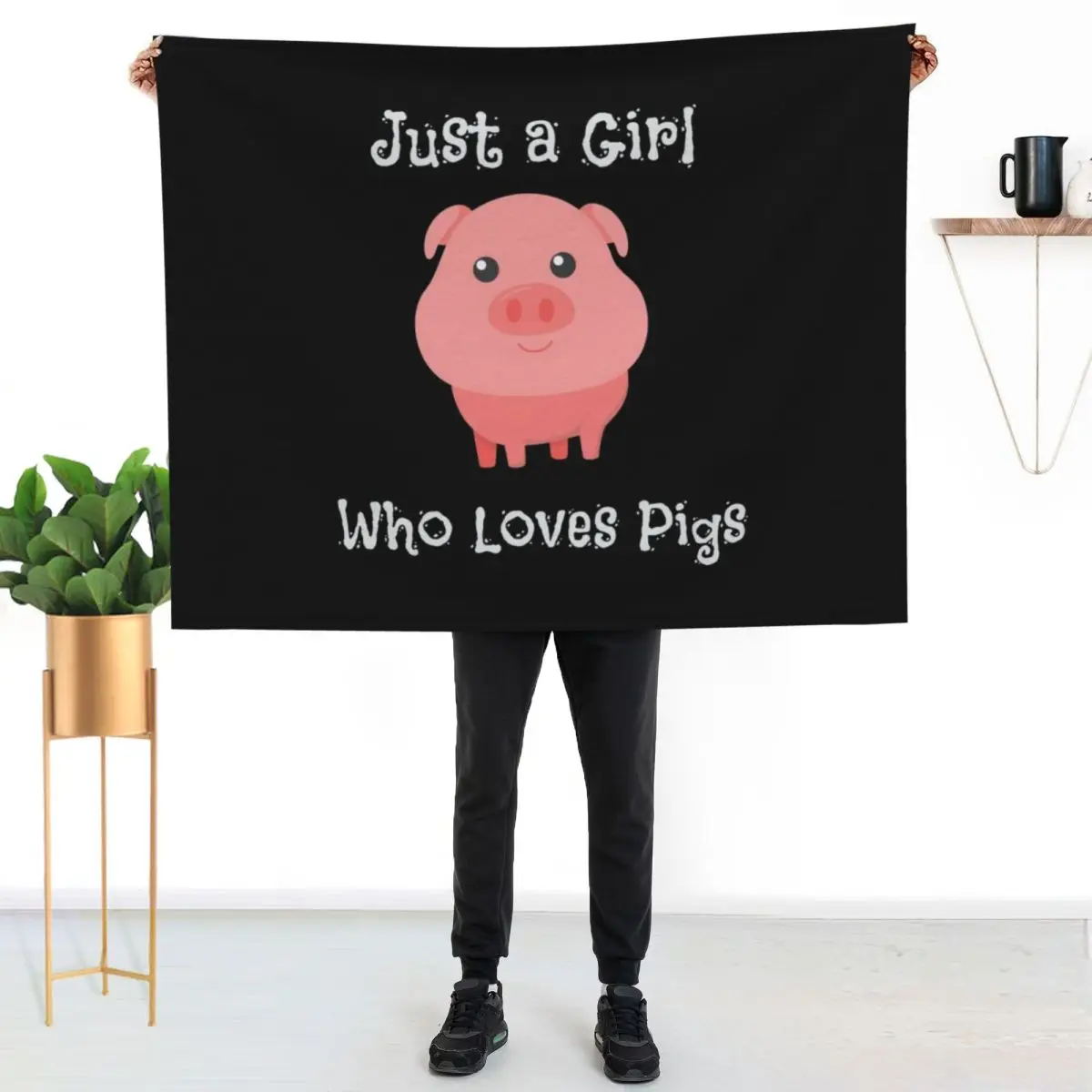 Just a Girl Who Loves Pigs Cute Baby Pig Piglet Throw Blanket Decorative Sofa for babies Hair Cute Plaid Tourist Blankets