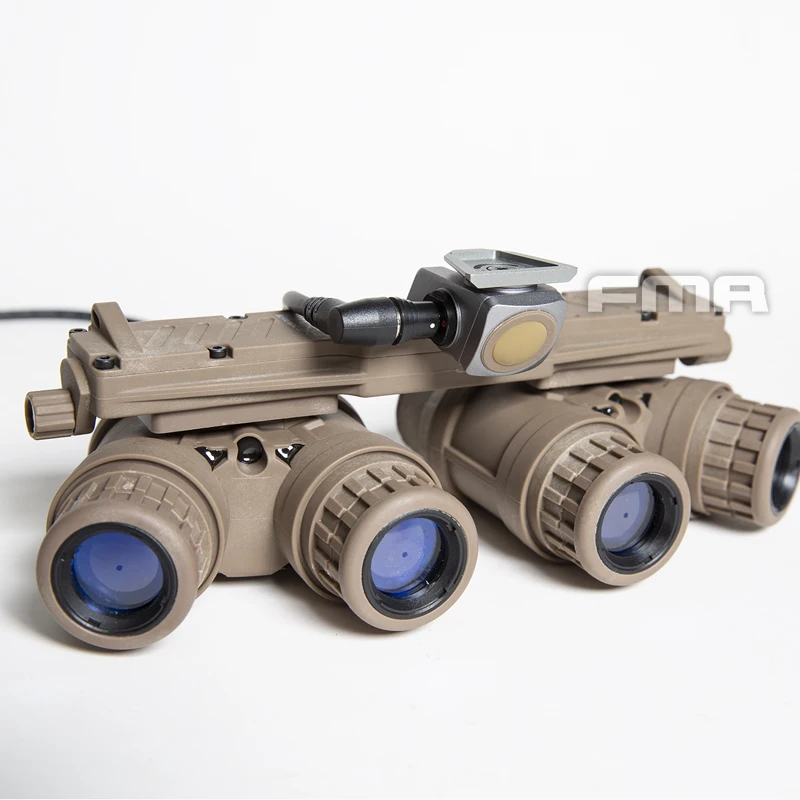 FMA New Tactical GPNVG18 BNVS Version Night Vision Goggles NVG DUMMY Model With Functional Version Battery BoxTAN TB1289-B