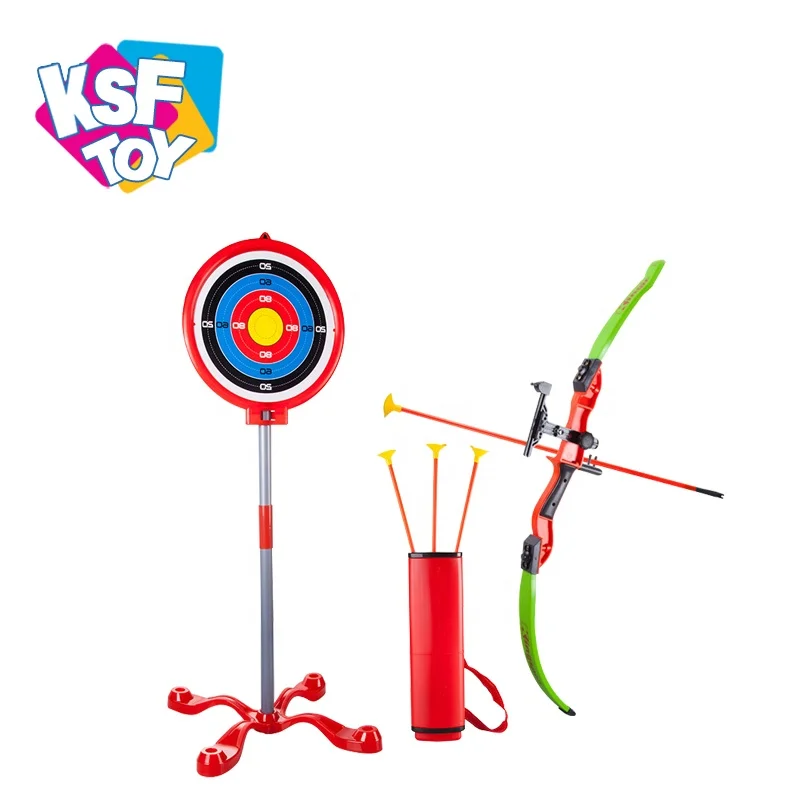 

Kingsport Game Детская стрельба из лука Мягкий дротик для стрельбы Пластиковый изогнутый лук и стрелы Игрушка для детей