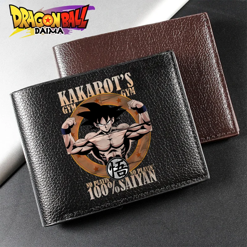 Dragon Ball Z Wallet Goku Super Saiyan Bag Man Multi Card Slot Money Pack Credit ID Card Billfold Foldable Purse Leather Gifts