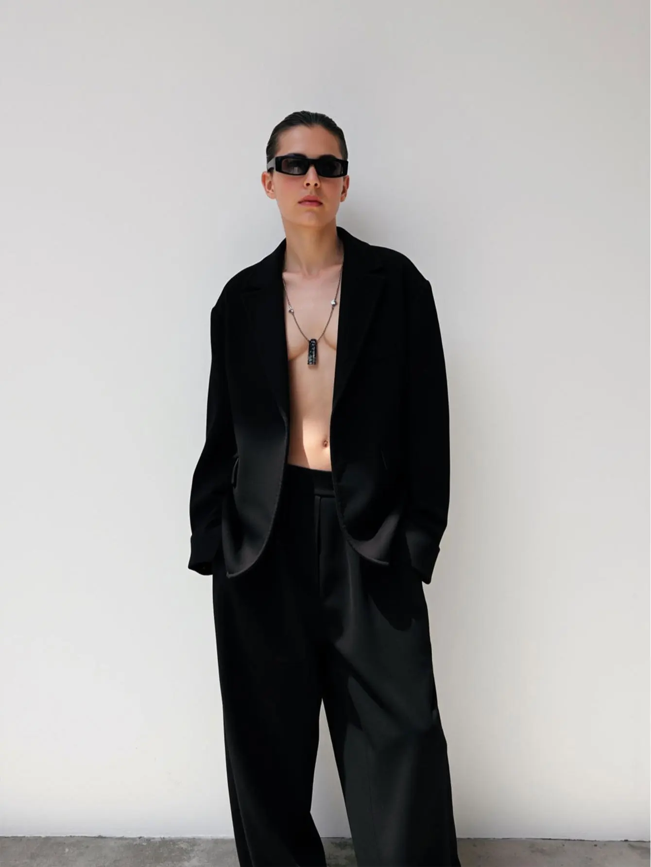 

Women's Summer Blazer Casual Plain Long Sleeve Lapel Office Lady Top for Spring Autumn