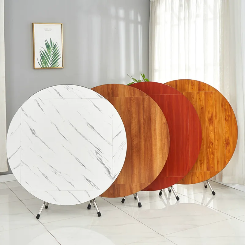 Round simple folding dining table Square Portable eating table Large round Small apartment household