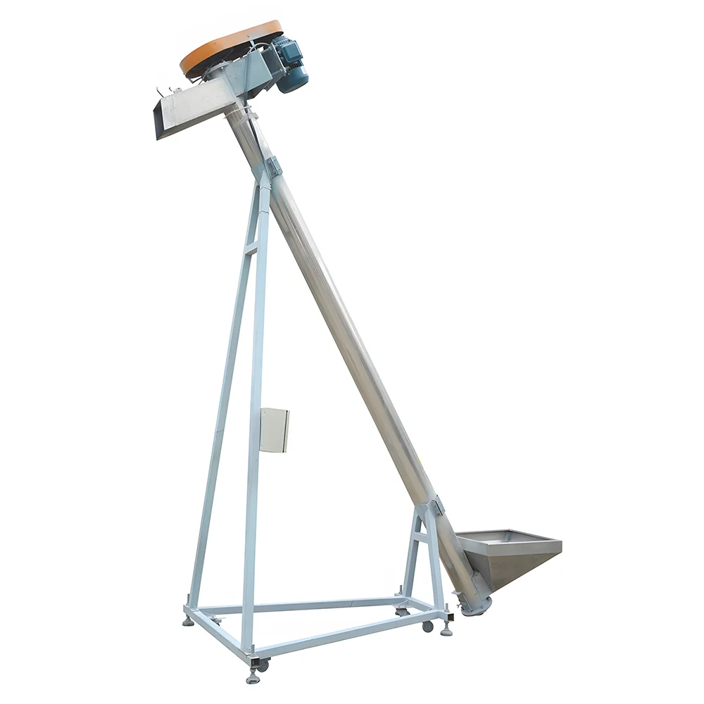 Máquina de alimentação automática personalizada do parafuso do alimentador do transportador do parafuso da funil de aço carbono do novo estilo para a planta da fabricação da pelota, alimentos